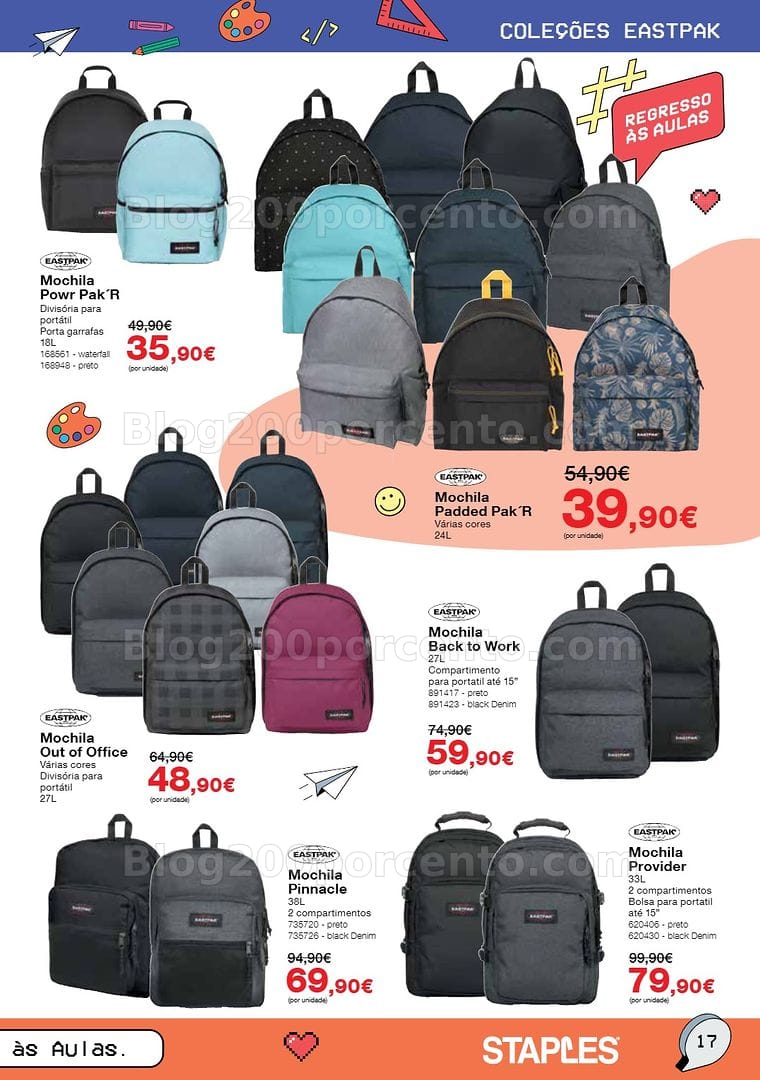 Antevisão Folheto STAPLES Regresso às Aulas Promoções de 17 agosto a 30 setembro